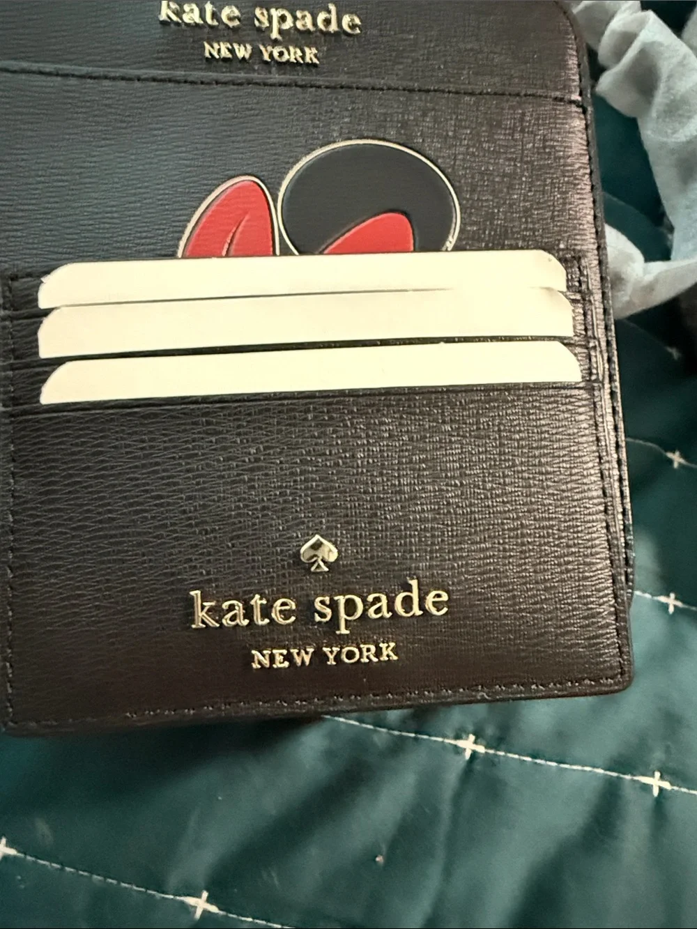 kate spade Black Minnie Mouse Crossbody with Red Bow